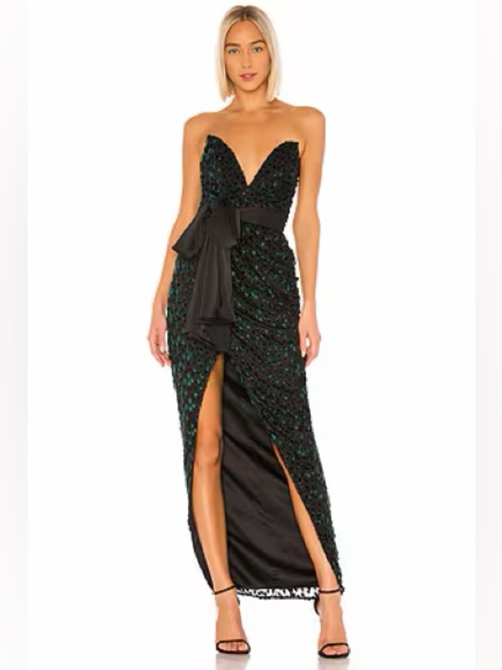 NWT Julieanne Gown in Emerald & Black
LPA